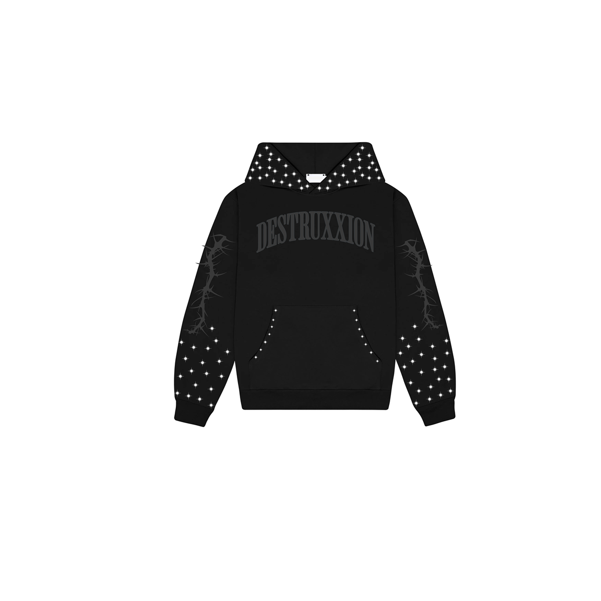 Rhinestone Hoodie (Black)