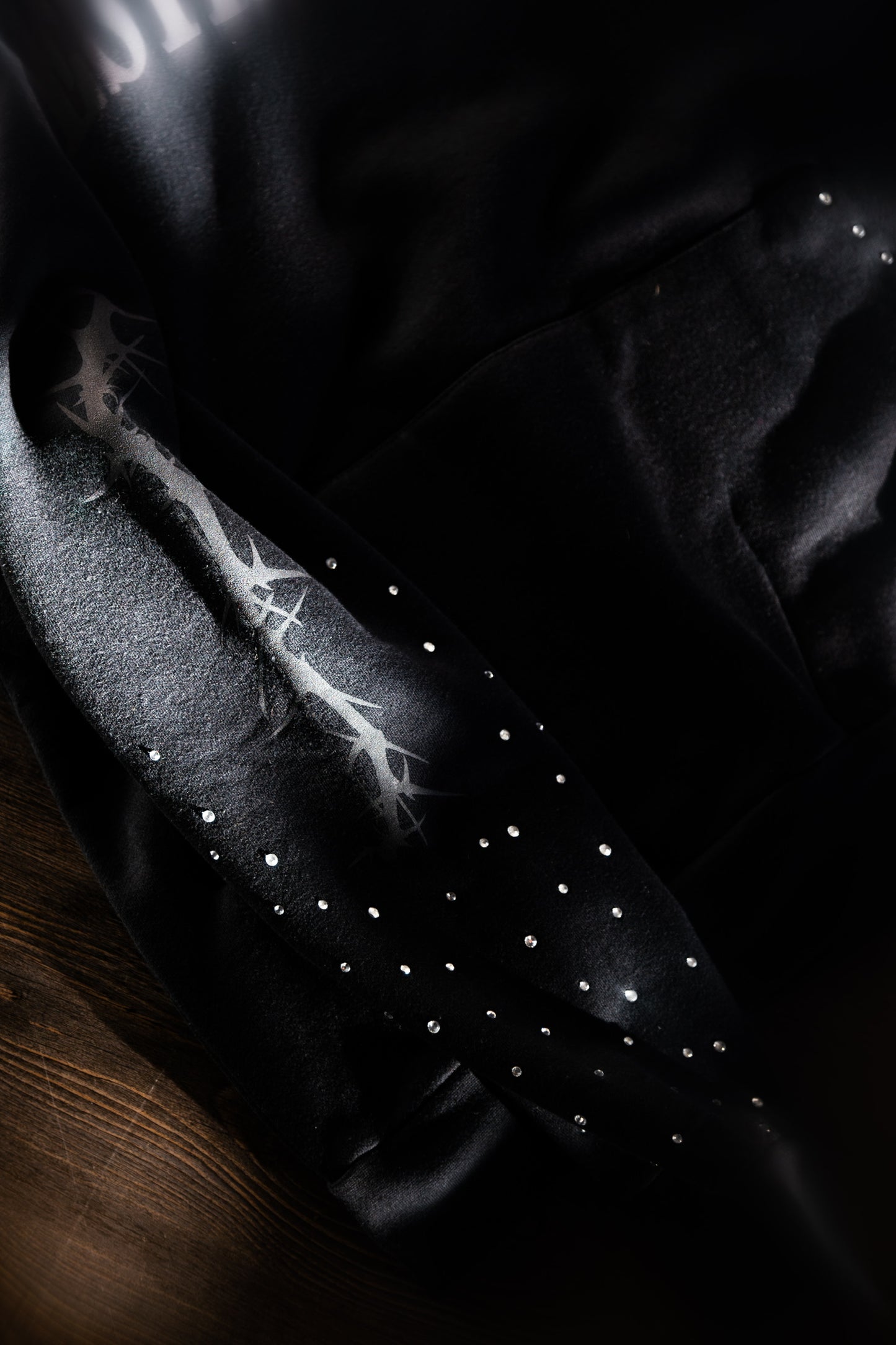 Rhinestone Hoodie (Black)