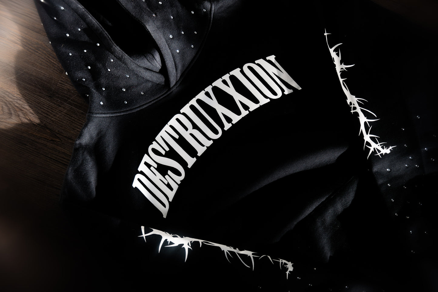 Rhinestone Hoodie (White)