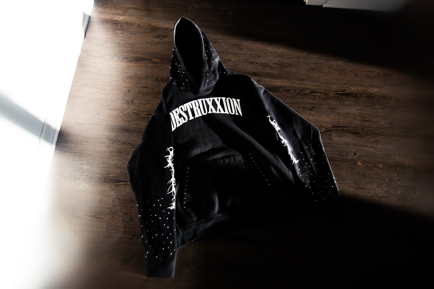 Rhinestone Hoodie (White)