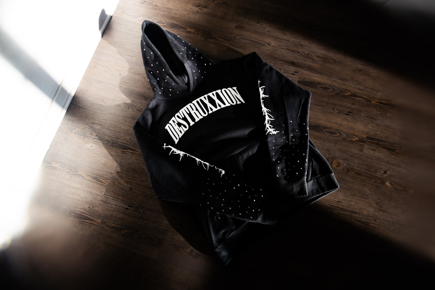 Rhinestone Hoodie (White)