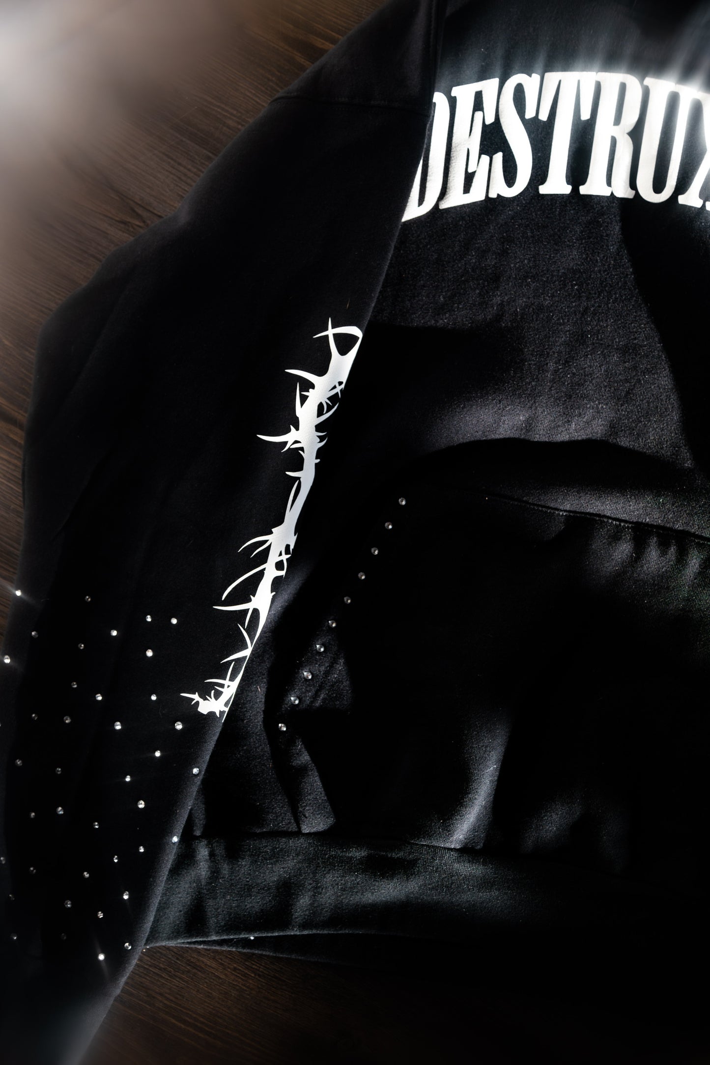 Rhinestone Hoodie (White)